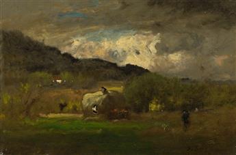 GEORGE INNESS (1825 - 1894) Thunder Storm in Medfield, Massachusetts.